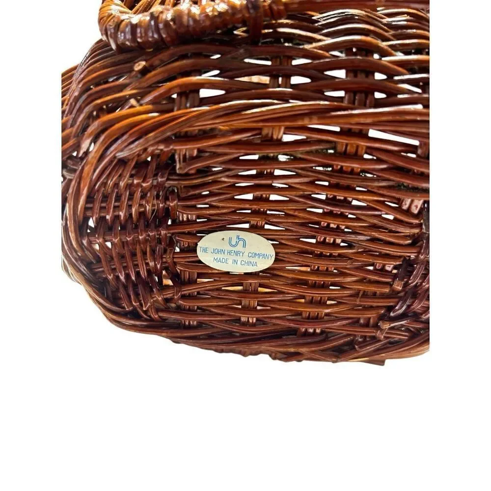 Wicker Turkey John Henry Basket Thanksgiving